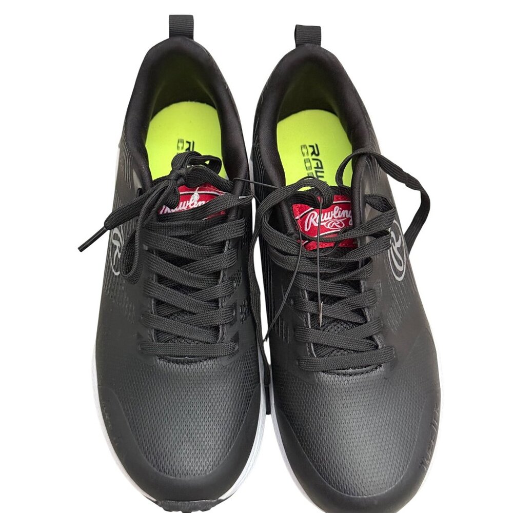 Rawlings Mens Black Coolflo Athletic Turf Shoes Size 8D Baseball Man Made NWOB - Picture 4 of 11